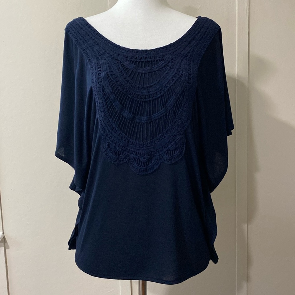 Converse One Star Navy Blue Draped Tunic, Size Small